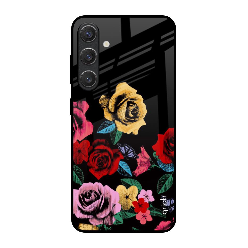 Floral Decorative Samsung Galaxy S25 5G Glass Back Cover Online