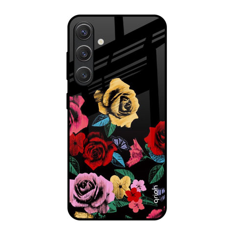 Floral Decorative Samsung Galaxy S25 5G Glass Back Cover Online