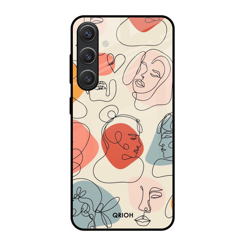 Abstract Faces Samsung Galaxy S25 5G Glass Back Cover Online
