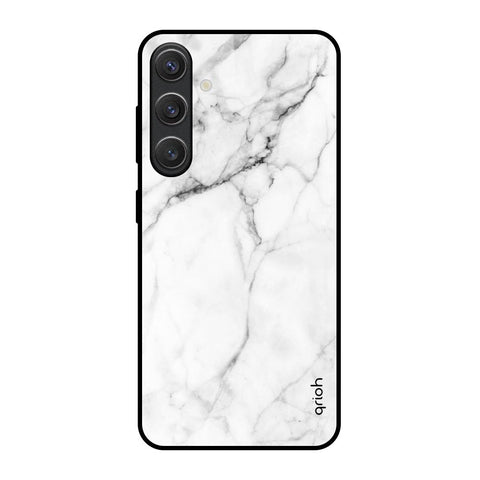 Modern White Marble Samsung Galaxy S25 5G Glass Back Cover Online