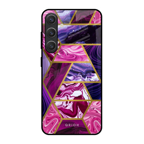 Electroplated Geometric Marble Samsung Galaxy S25 5G Glass Back Cover Online