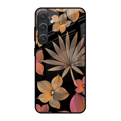 Lines Pattern Flowers Samsung Galaxy S25 5G Glass Back Cover Online
