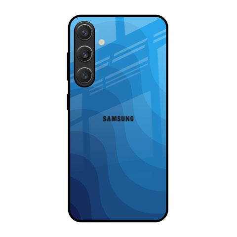 Blue Wave Abstract Samsung Galaxy S25 5G Glass Back Cover Online