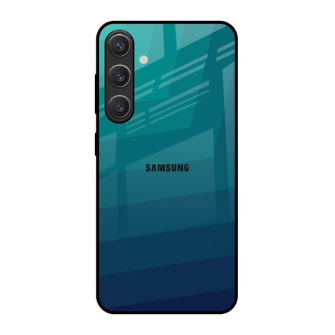 Green Triangle Pattern Samsung Galaxy S25 5G Glass Back Cover Online