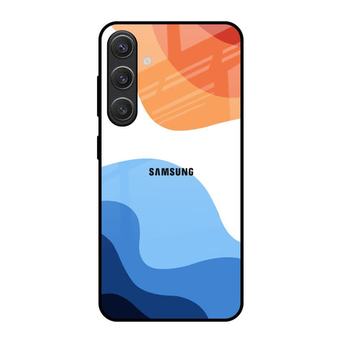Wavy Color Pattern Samsung Galaxy S25 5G Glass Back Cover Online