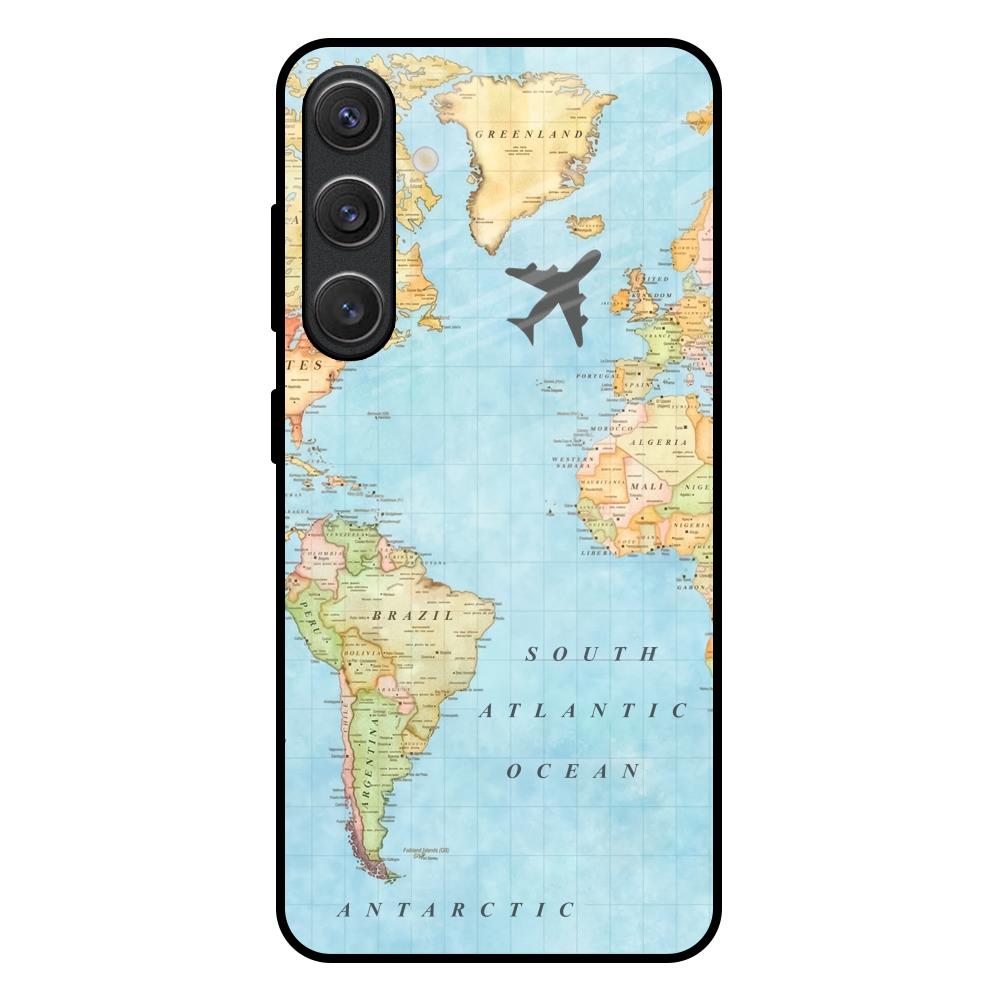 Travel Map Samsung Galaxy S25 Plus 5G Glass Back Cover Online
