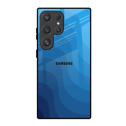 Blue Wave Abstract Samsung Galaxy S25 Ultra 5G Glass Back Cover Online