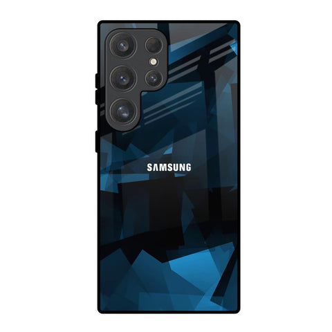 Polygonal Blue Box Samsung Galaxy S25 Ultra 5G Glass Back Cover Online