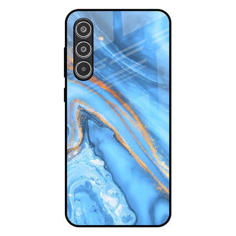 Vibrant Blue Marble Samsung Galaxy A56 5G Glass Back Cover Online