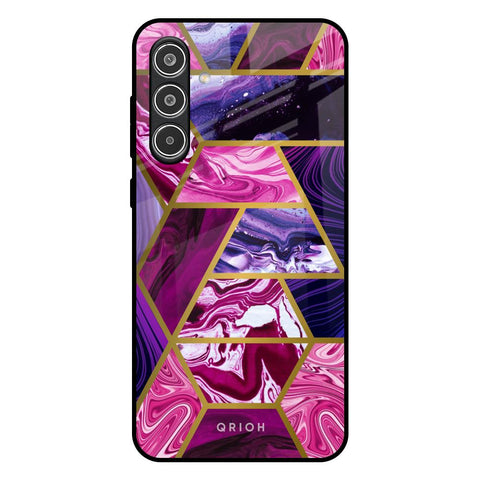Electroplated Geometric Marble Samsung Galaxy A56 5G Glass Back Cover Online