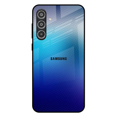 Blue Rhombus Pattern Samsung Galaxy A56 5G Glass Back Cover Online