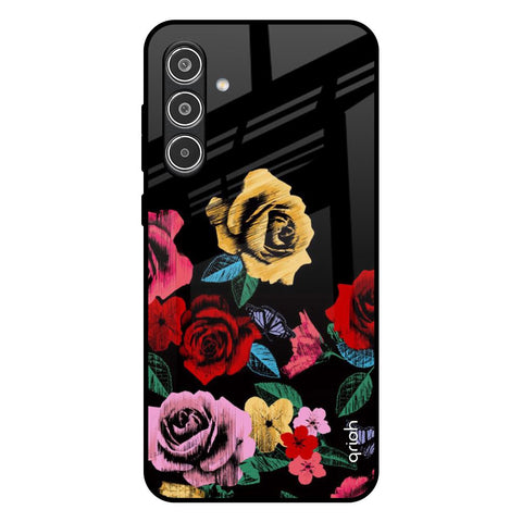 Floral Decorative Samsung Galaxy A36 5G Glass Back Cover Online