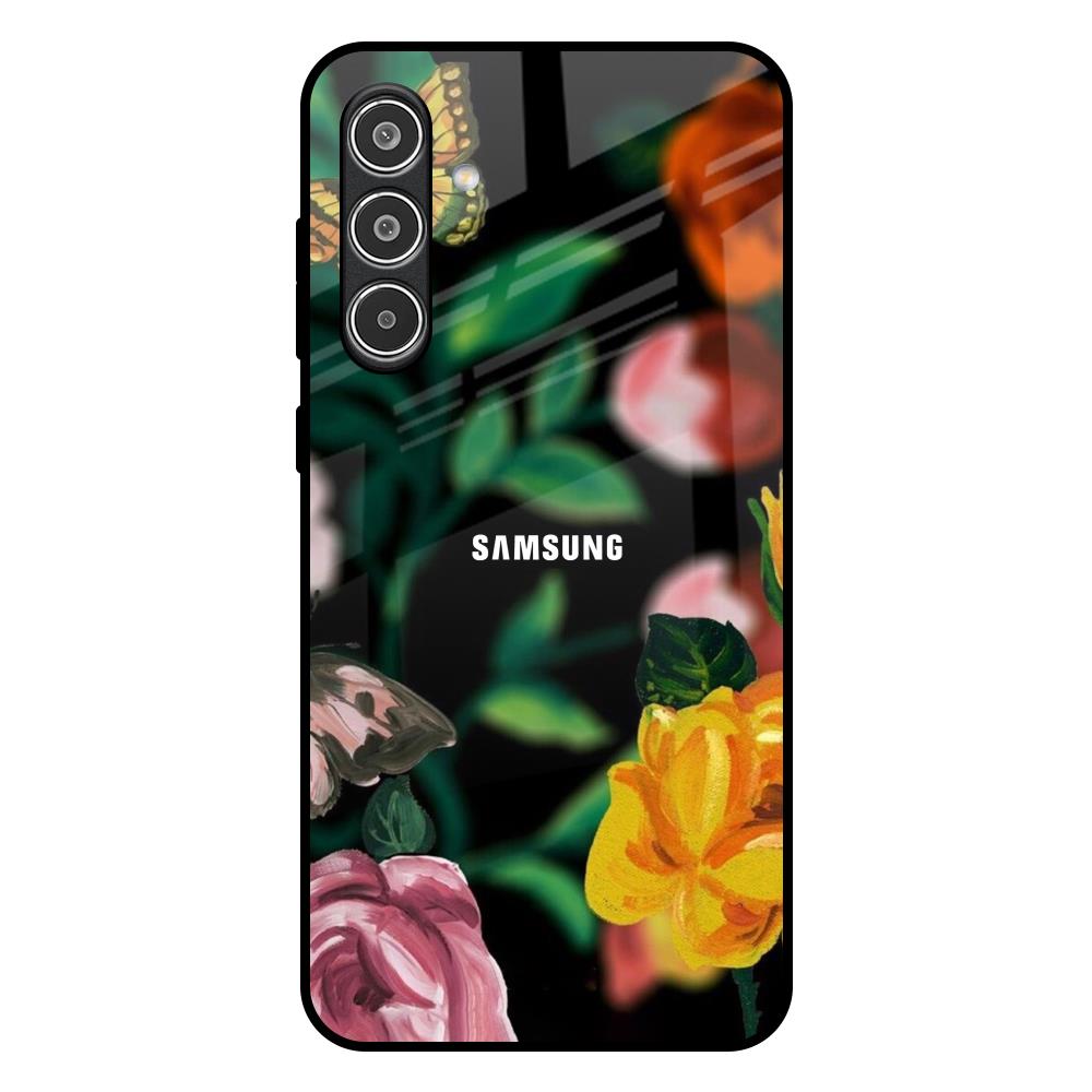Flowers & Butterfly Samsung Galaxy A36 5G Glass Back Cover Online