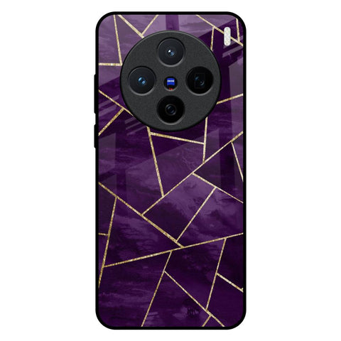 Geometric Purple Vivo X200 5G Glass Back Cover Online
