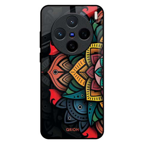 Retro Gorgeous Flower Vivo X200 5G Glass Back Cover Online