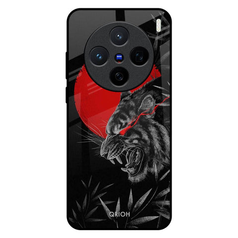 Red Moon Tiger Vivo X200 5G Glass Back Cover Online
