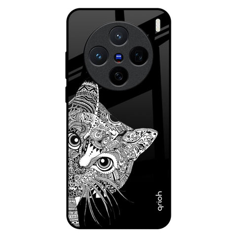 Kitten Mandala Vivo X200 5G Glass Back Cover Online