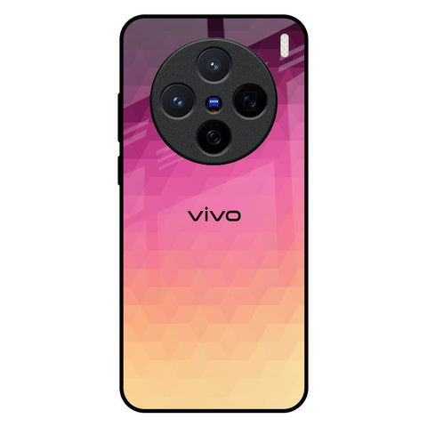 Geometric Pink Diamond Vivo X200 5G Glass Back Cover Online