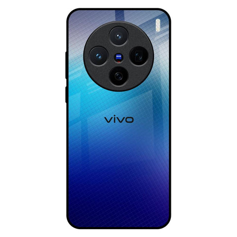 Blue Rhombus Pattern Vivo X200 5G Glass Back Cover Online