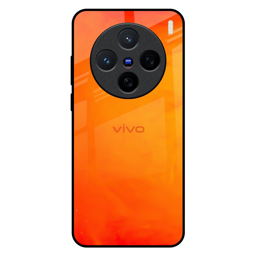 Tangy Orange Vivo X200 5G Glass Back Cover Online