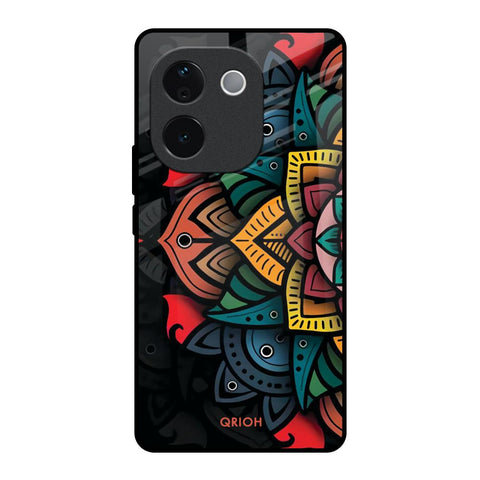 Retro Gorgeous Flower Vivo T3 Pro 5G Glass Back Cover Online