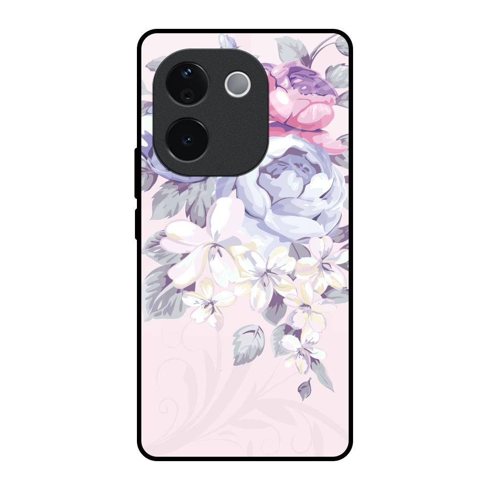 Elegant Floral Vivo T3 Pro 5G Glass Back Cover Online