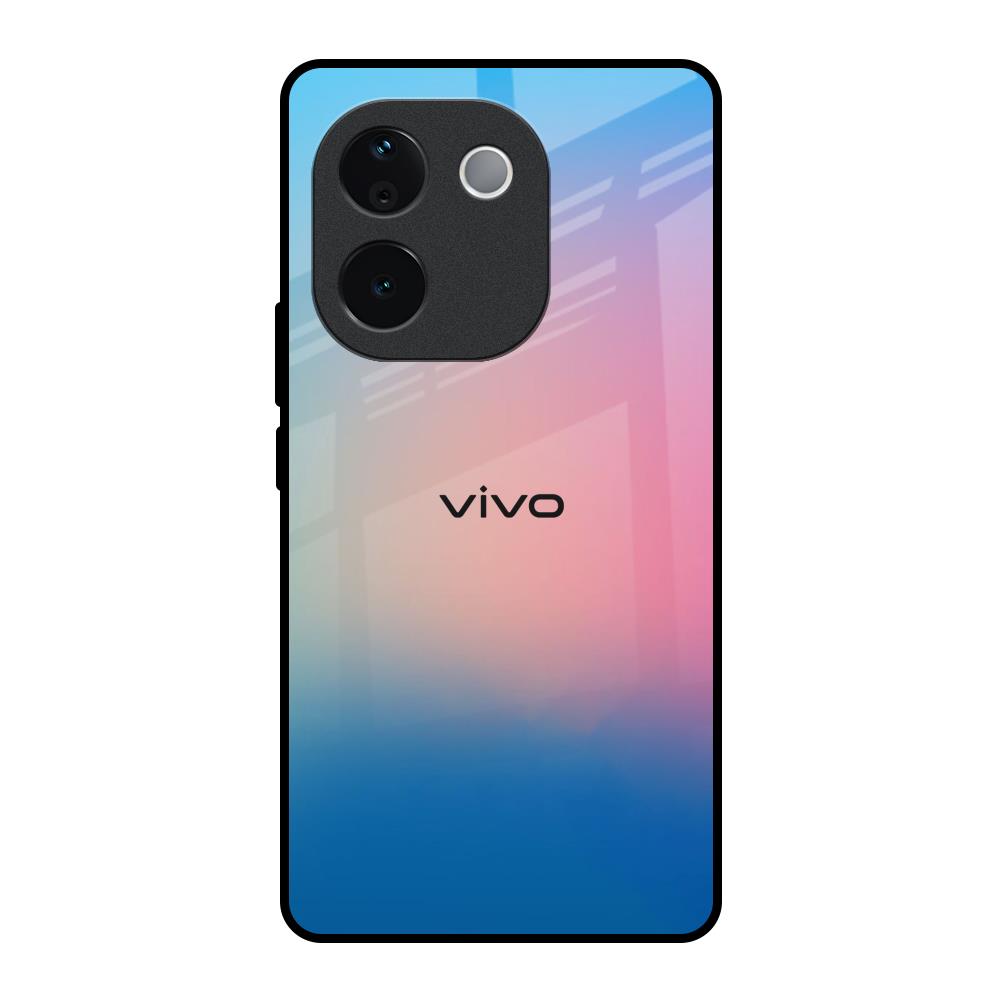 Blue & Pink Ombre Vivo T3 Pro 5G Glass Back Cover Online