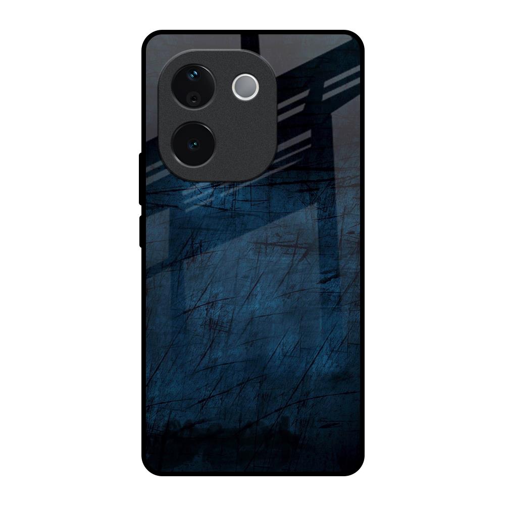 Dark Blue Grunge IQOO Z9s Pro 5G Glass Back Cover Online
