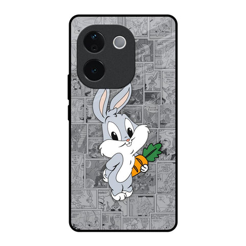 Cute Baby Bunny IQOO Z9s Pro 5G Glass Back Cover Online