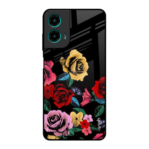 Floral Decorative Motorola G35 5G Glass Back Cover Online
