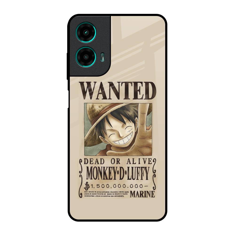 Luffy Wanted Motorola G35 5G Glass Back Cover Online