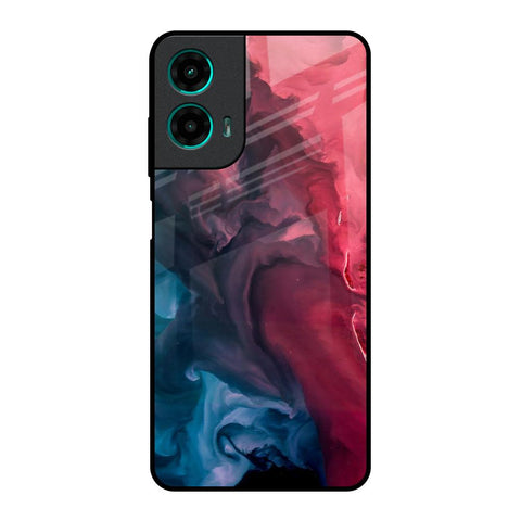 Blue & Red Smoke Motorola G35 5G Glass Back Cover Online