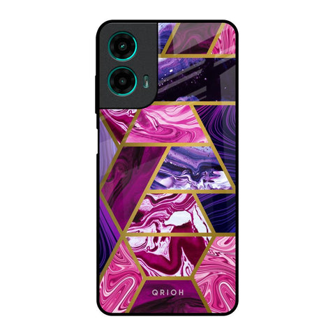 Electroplated Geometric Marble Motorola G35 5G Glass Back Cover Online