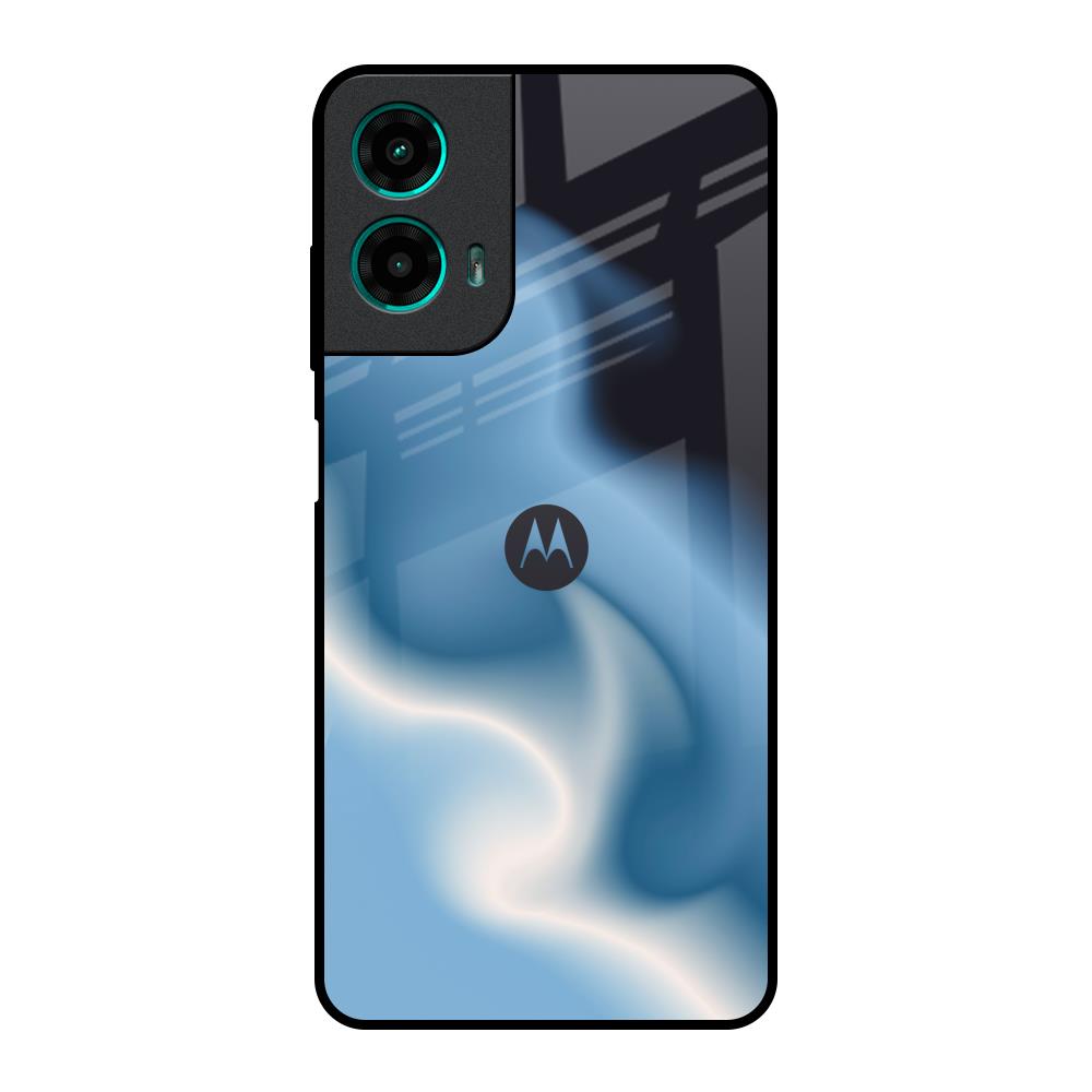 Blue Waves Motorola G35 5G Glass Back Cover Online