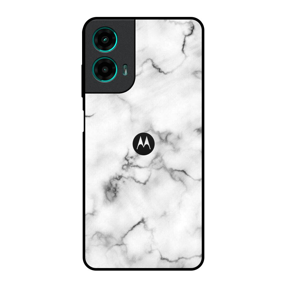 Satin White Marble Motorola G35 5G Glass Back Cover Online