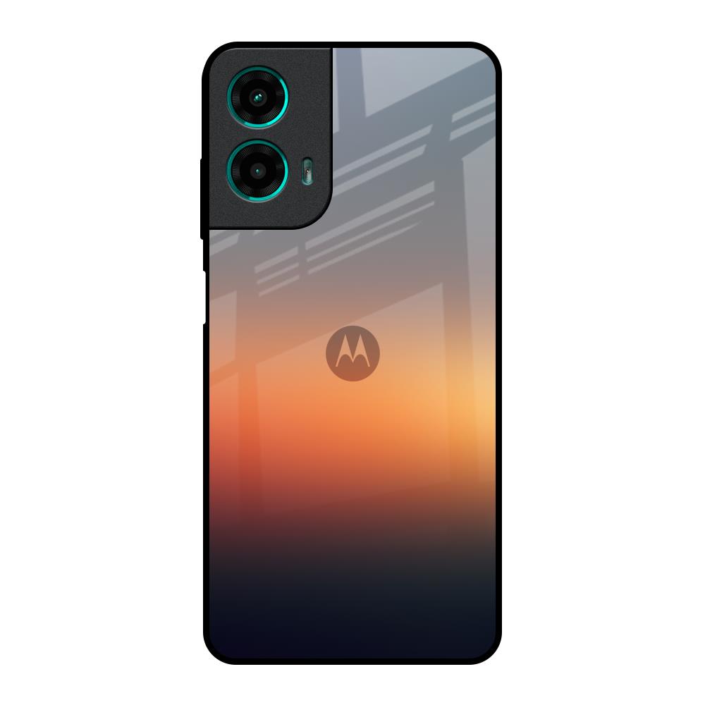 Aesthetic Orange Motorola G35 5G Glass Back Cover Online