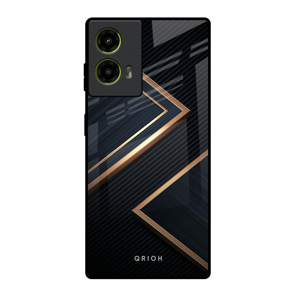 Sleek Golden & Navy Motorola G85 5G Glass Back Cover Online