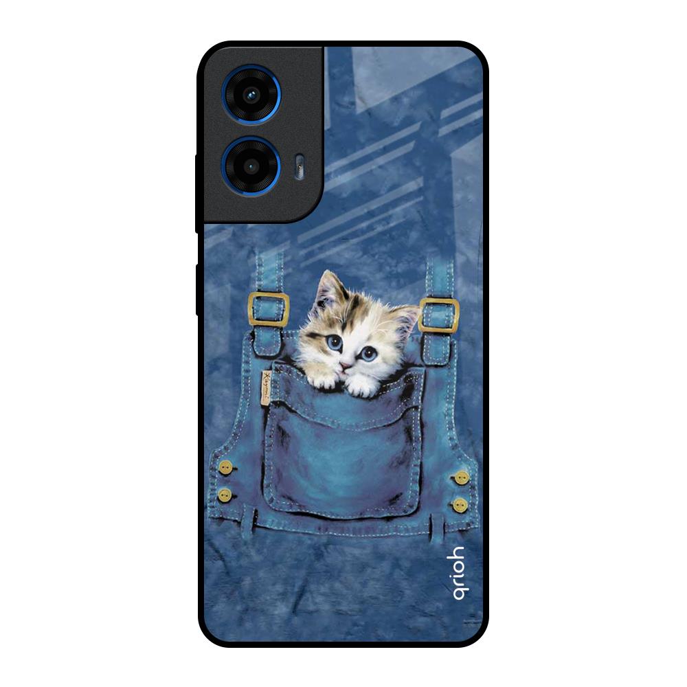 Kitty In Pocket Motorola G45 5G Glass Back Cover Online