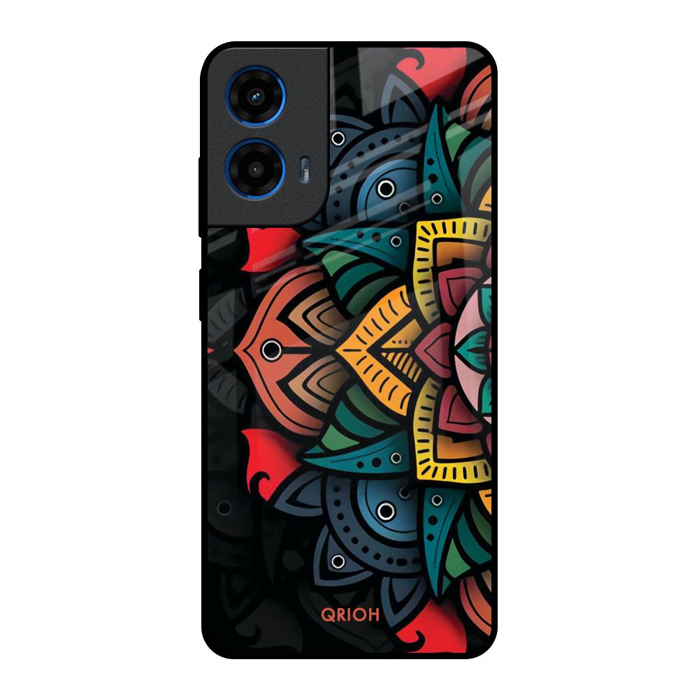 Retro Gorgeous Flower Motorola G45 5G Glass Back Cover Online