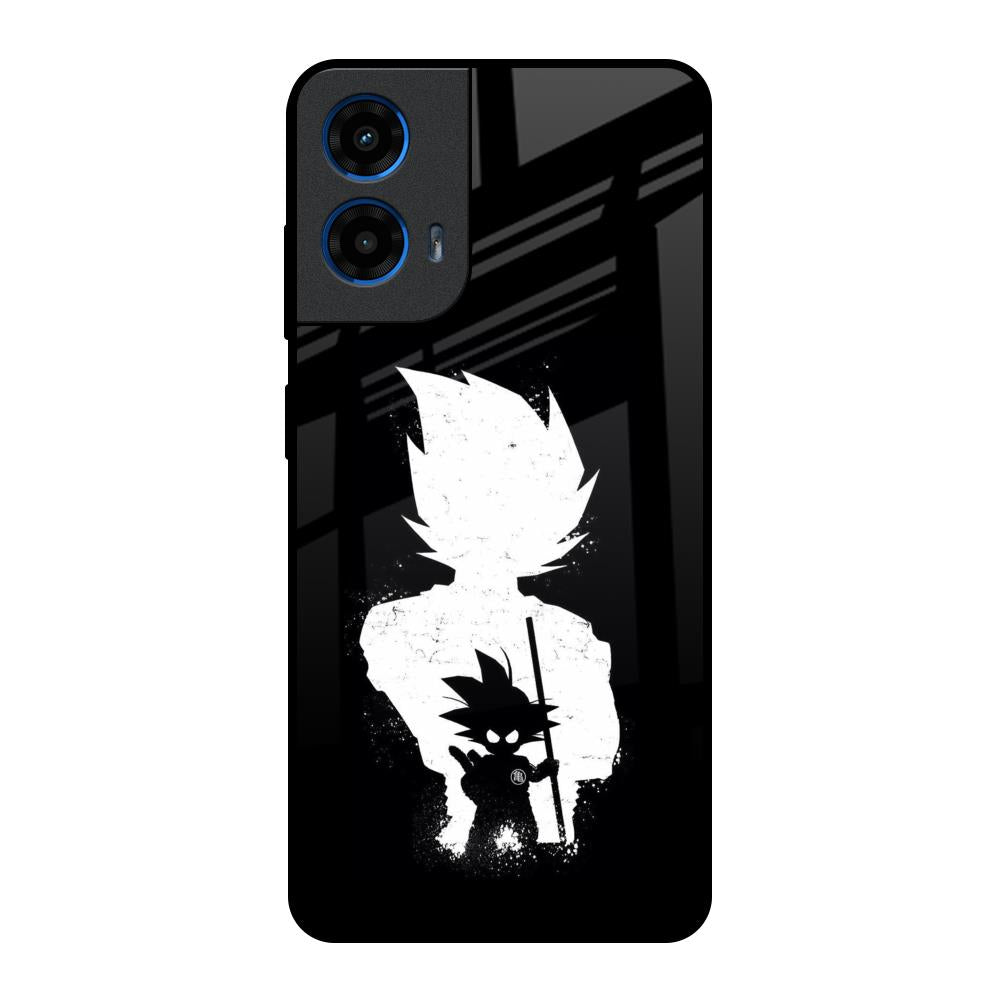 Monochrome Goku Motorola G45 5G Glass Back Cover Online