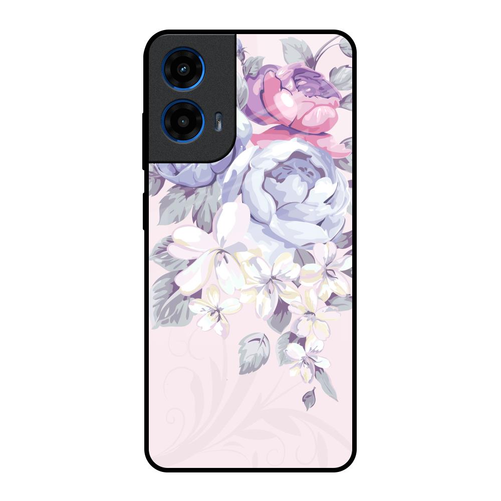 Elegant Floral Motorola G45 5G Glass Back Cover Online