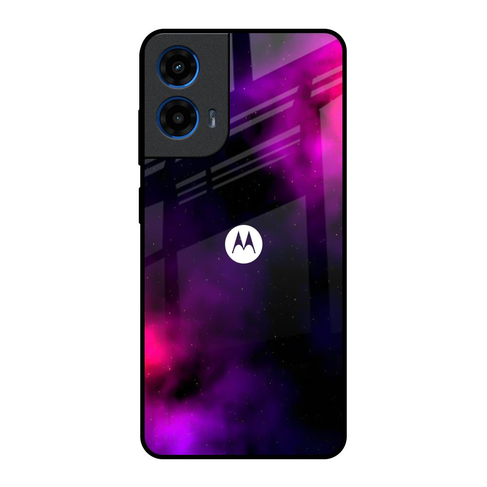 Pink Galaxy Motorola G45 5G Glass Back Cover Online