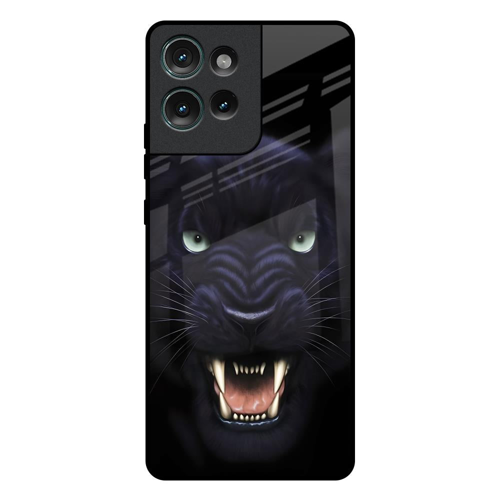 Angry Black Tiger Motorola Edge 50 5G Glass Back Cover Online
