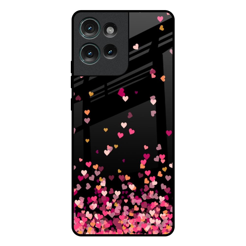 Heart Rain Fall Motorola Edge 50 5G Glass Back Cover Online