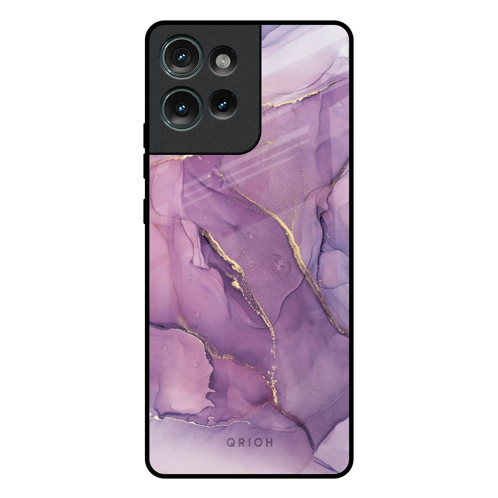 Purple Gold Marble Motorola Edge 50 5G Glass Back Cover Online