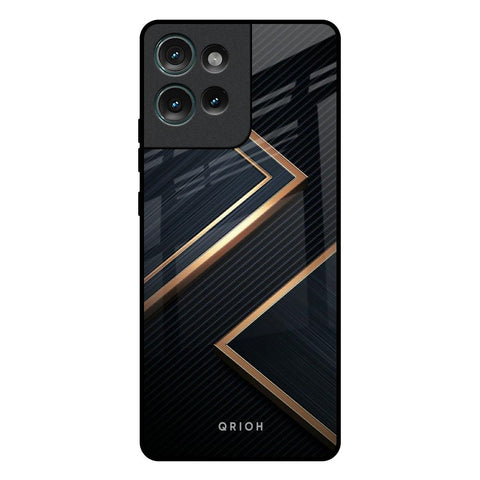 Sleek Golden & Navy Motorola Edge 50 5G Glass Back Cover Online