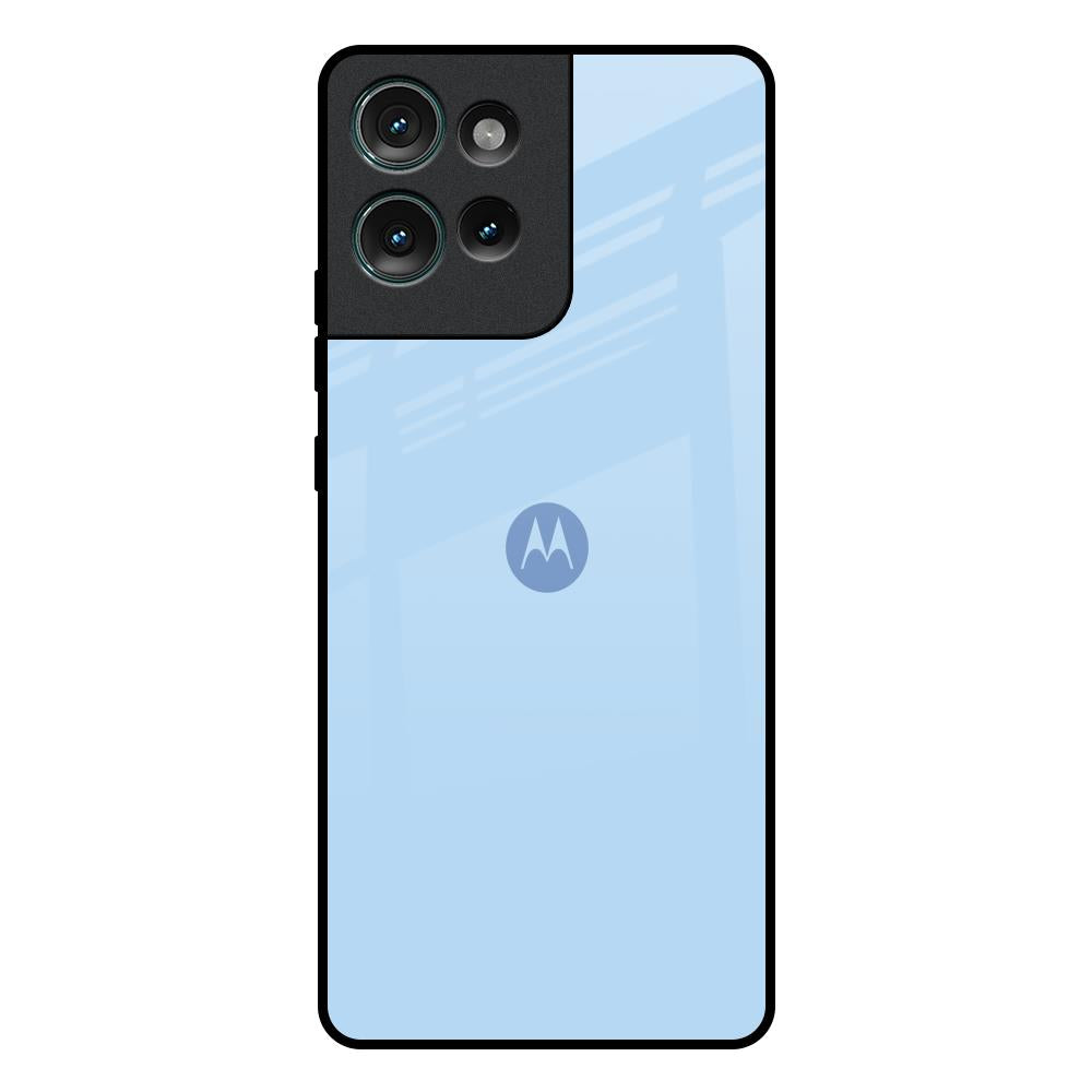 Pastel Sky Blue Motorola Edge 50 5G Glass Back Cover Online