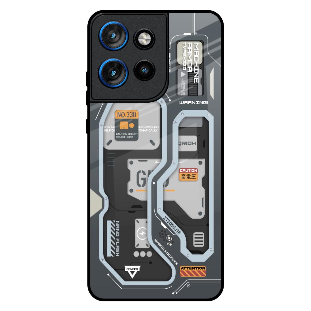 Retro Futuristic Motorola Edge 50 Neo 5G Glass Back Cover Online