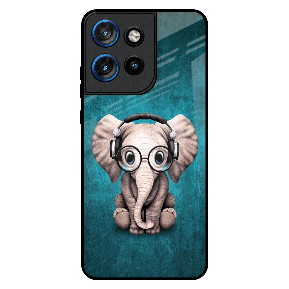 Adorable Baby Elephant Motorola Edge 50 Neo 5G Glass Back Cover Online