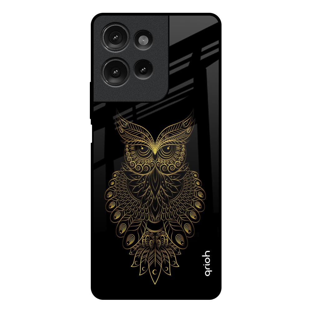 Golden Owl Motorola G75 5G Glass Back Cover Online